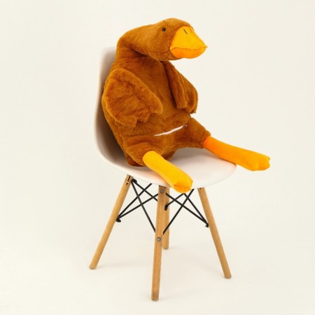 Skill of a soft toy "Goose", 110 cm, beige color-5