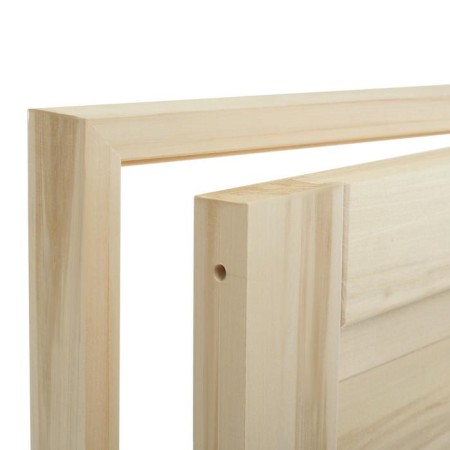Door for a bathhouse and sauna from a dodgy board, linden economy, 170x70 cm-3