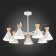 Ceiling EVOLUCE lamp. Sle125102-07. Modica. 7x40 watts, E14, 75x75x45 cm, white, golden color