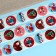 Stickers in the roll "Snowmen", 500 pcs, 2.5 x 2.5 cm