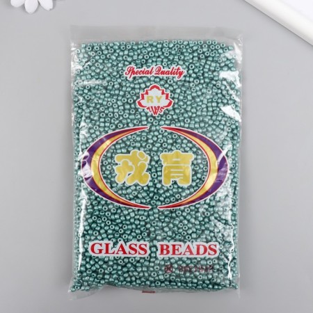 Glass beads 6/0 "dark lazor" metallic 450 g-2