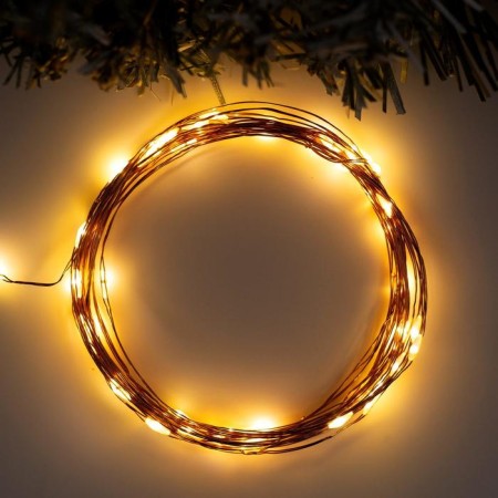 Garland "thread" 5 m dew, ip20, copper thread, 50 LED, glow warm white, 2 modes, AAH3