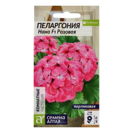 Flower seeds Pelargonium "Nano", "Pink", 3 pcs