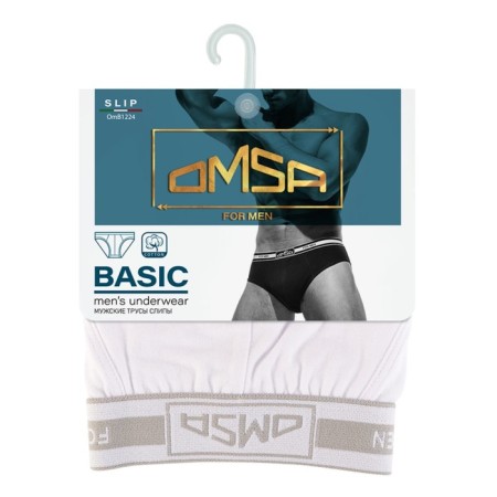 Panties Slips men's omsa 1224, size 48, color Bianco-2