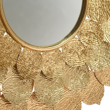 Decor Wall metal with a mirror "Flower. Sugar" gold 78.7x78.7x3.8 cm-4