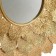 Decor Wall metal with a mirror "Flower. Sugar" gold 78.7x78.7x3.8 cm