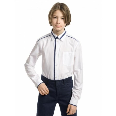 Pelican boy shirt, height 134 cm, white color