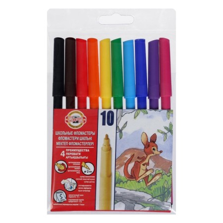 Fleeters 10 colors Koh-I-Noor "Beasts", three-sided-1