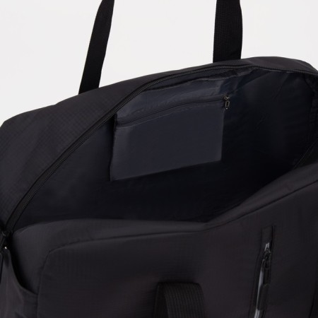 Sports bag with lightning, 2 external pockets, average size, black color-2