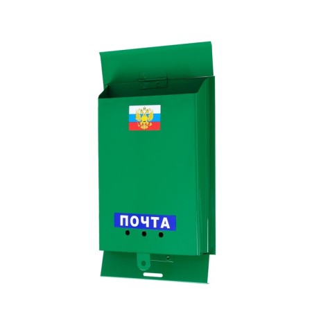 Mailbox “mail”, vertical, without a lock (with a loop), green-10