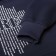 Male sweatshirt is laid down, the color is dark blue, size 50 (xl)