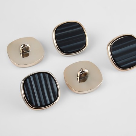 A set of plastic buttons on the leg, d = 23 mm, 5 pcs, black color-1