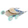 Puppet stroller No. 5, beige color with blue