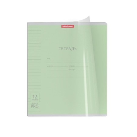 Notebook 12 sheets in the Erichkrause line "Coverpro classic", plastic cover, offset unit, mix in spike-4