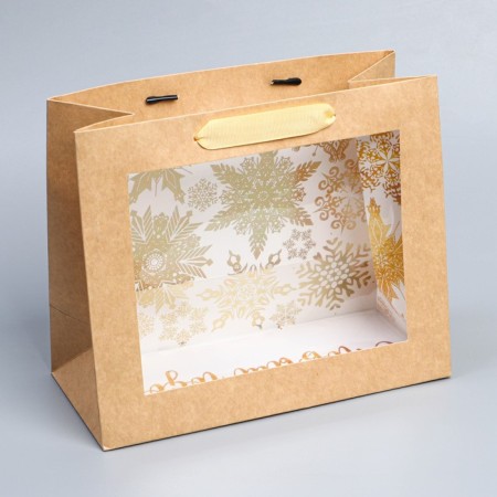 Craft packet with a Gold plastic window, 24 x 20 x 11cm, New Year-2