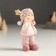 Souvenir Polystone "Baby/Baby in pink, with horns on a hat, stands" MIX 3x4.5x9 cm
