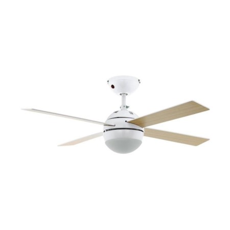 Ceiling fan with Losciale, E27, 1x60W, steel, white lamp