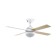 Ceiling fan with Losciale, E27, 1x60W, steel, white lamp