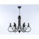 Suspended chandelier Ambrella Light, Modern, TR9612, 6HE14, Black Color
