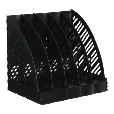 Vertical paper tray, 5 sections, black