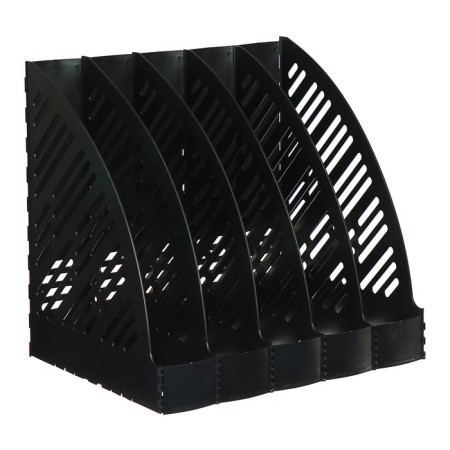 Vertical paper tray, 5 sections, black