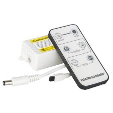 Controller for monochrome LED tapes, with PDU (IR) IP20 Elektrostandard, white color