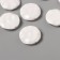 Acrylic beads "Flat crumpled circle" white 2.5x2.5x0.6 cm