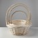 A set of baskets, 3 pcs, 36x14/39 cm, 30x12/34 cm, 23x8/25 cm, willow bleached