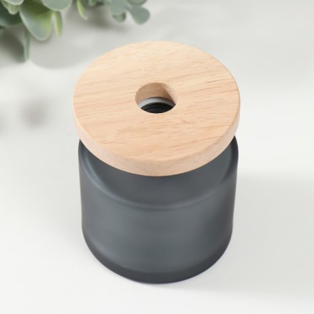 Diffusor for essential oils with a “gray haze” lid is matte 140 ml 7x7x8.6 cm-1