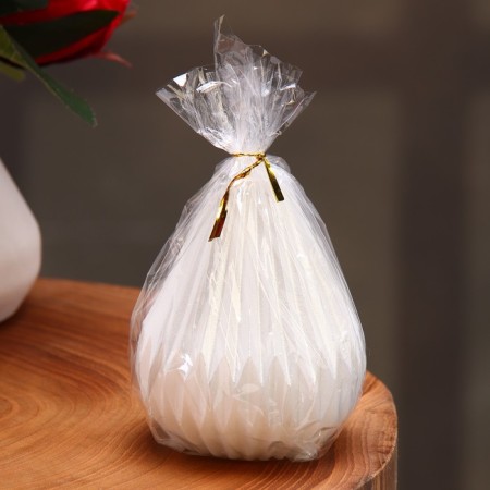 Decorative candle 7x8cm, pearl-2