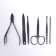 Manicure set, 11 items, in a case, in a cardboard box, black/red color