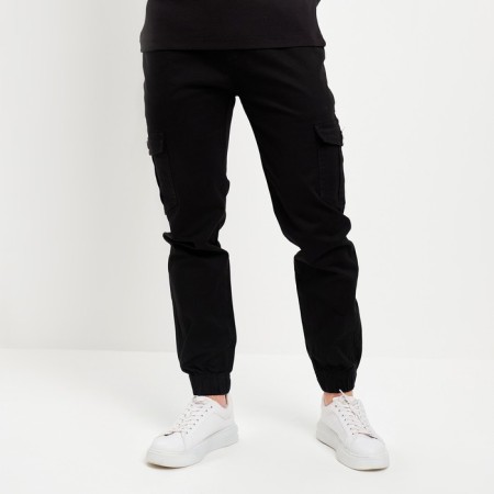 Joggers men's, black color, size 33 (52)-7