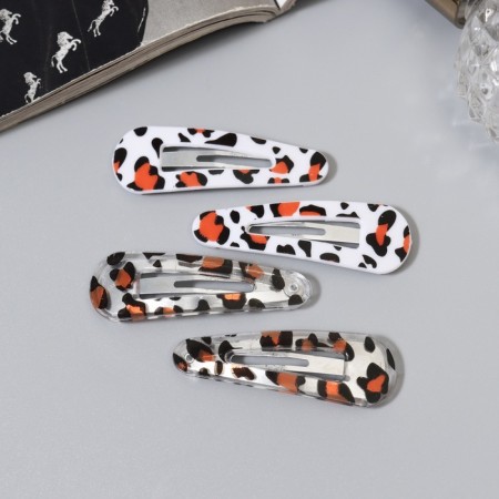 Invisible hair "Gloria", set 4 pcs., Leo, 5 cm