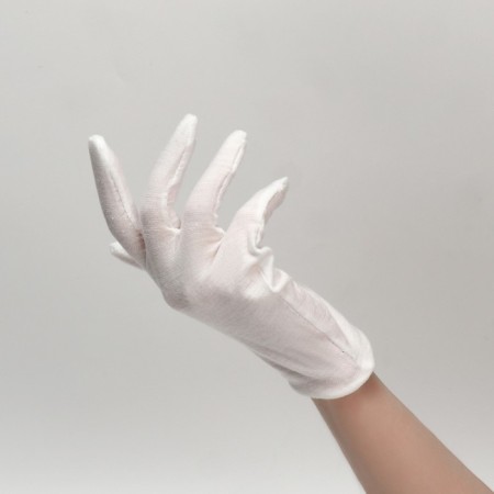Cotton gloves, size m, steam, in a cardboard box, white color-3