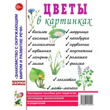 Цветы в картинках. Наглядное пособие для педагогов, воспитателей, логопедов и родителей