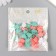 Decor for creativity "Leaves. Mint, peach, white and transparent" NR 20 g 2.2x1.4x0.4 cm
