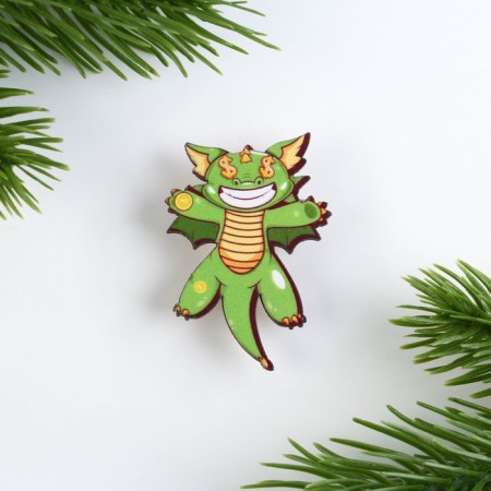New Year's icon "Repeat the cache with a dragon", 2.8 x 4 cm-1