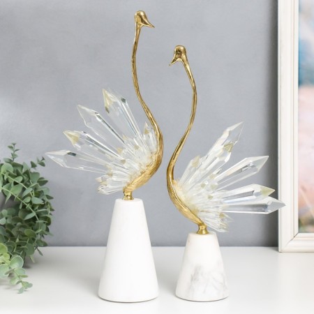 Souvenir "Swans" set 2 pcs 10x12x42 cm-3
