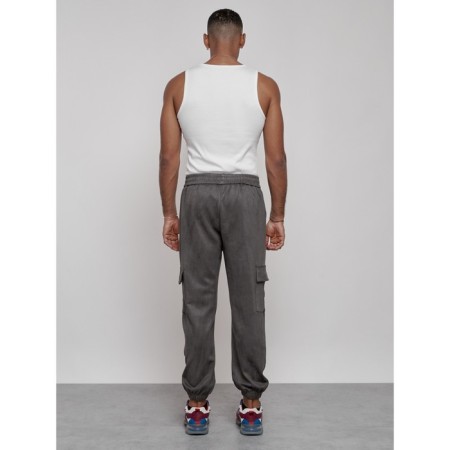 Joggers are sports male, size 50, gray color-3