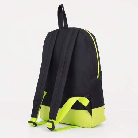 Youth backpack from lightning textiles, external pocket, “ZFTS”, black/green color-3