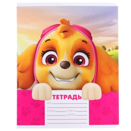 Notebook 12 sheets in a ruler, 5 types of mix, cover coated cardboard, puppy patrol-7