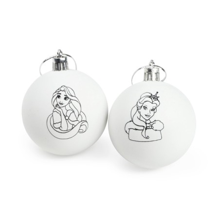 Christmas balls for coloring for the New Year "Princesses", D = 5.5 cm, 2 pcs, paints, a set for creativity-3