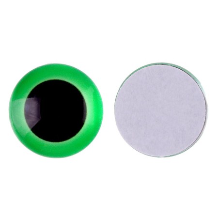 Elose -based eyes, set of 10 pcs., Size 1 pc. - 20 mm, green color