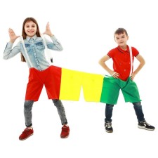 Relay shorts for three, three pants with straps, children's, Mix colors