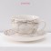 Service porcelain tea shade “Marble”, 12 objects: 6 cups 280 ml, 6 saucer d = 15 cm, color gray color