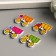 A set of buttons of decorative wood "trucks" set 10 pcs mix 2x2.5 cm