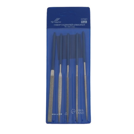 A set of dumps of diamond tundra, rubberized handles, 70 x 140 x 3 mm, 5 pcs.-1