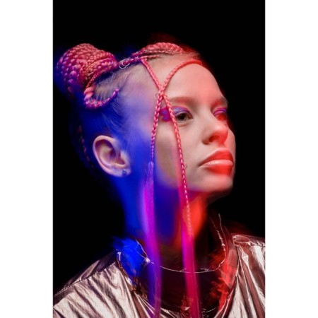 SIM-BRAIDS Kanecalon is monophonic, corrugated, 65 cm, 90 gr, color blond (#613)-4