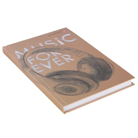 Notepad A5, 160 sheets, Music Forever, solid cover, glossy lamination-1