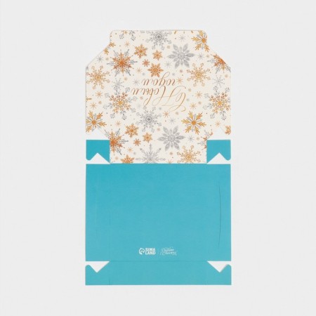 Folding box "Snowflakes", 14 x 14 x 3.5 cm, new year-7